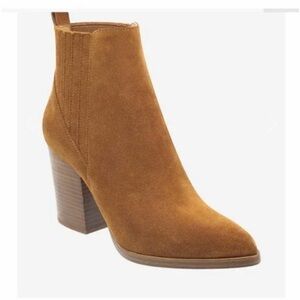 Marc Fisher Camel Suede Ankle Booties